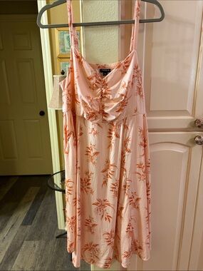 torrid Pink and Orange Floral Blouse
